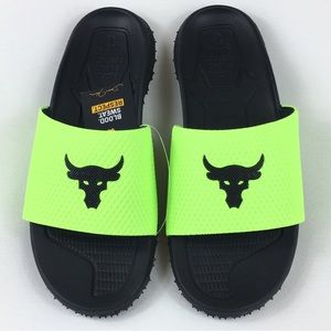 Under Armour Project Rock 2.0 Slides Black 3025237 men 9, 11, 13, 14 new